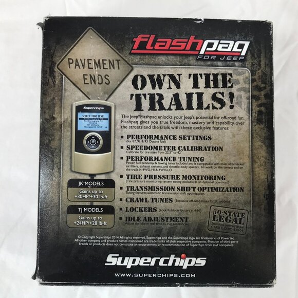 FLASHPAQ FOR JEEP ~ JEEP GAS SUPERCHIP ~ MODEL 3872 - Picture 2 of 7